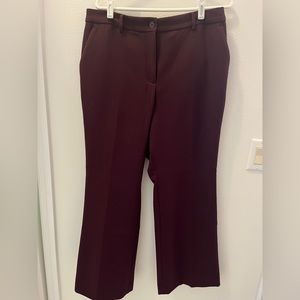 Wine colored 14P wide leg dress pants
